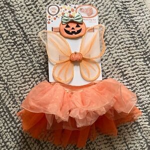 Little Me Pumpkin Fairy Tutu Set - Orange and Green NWT